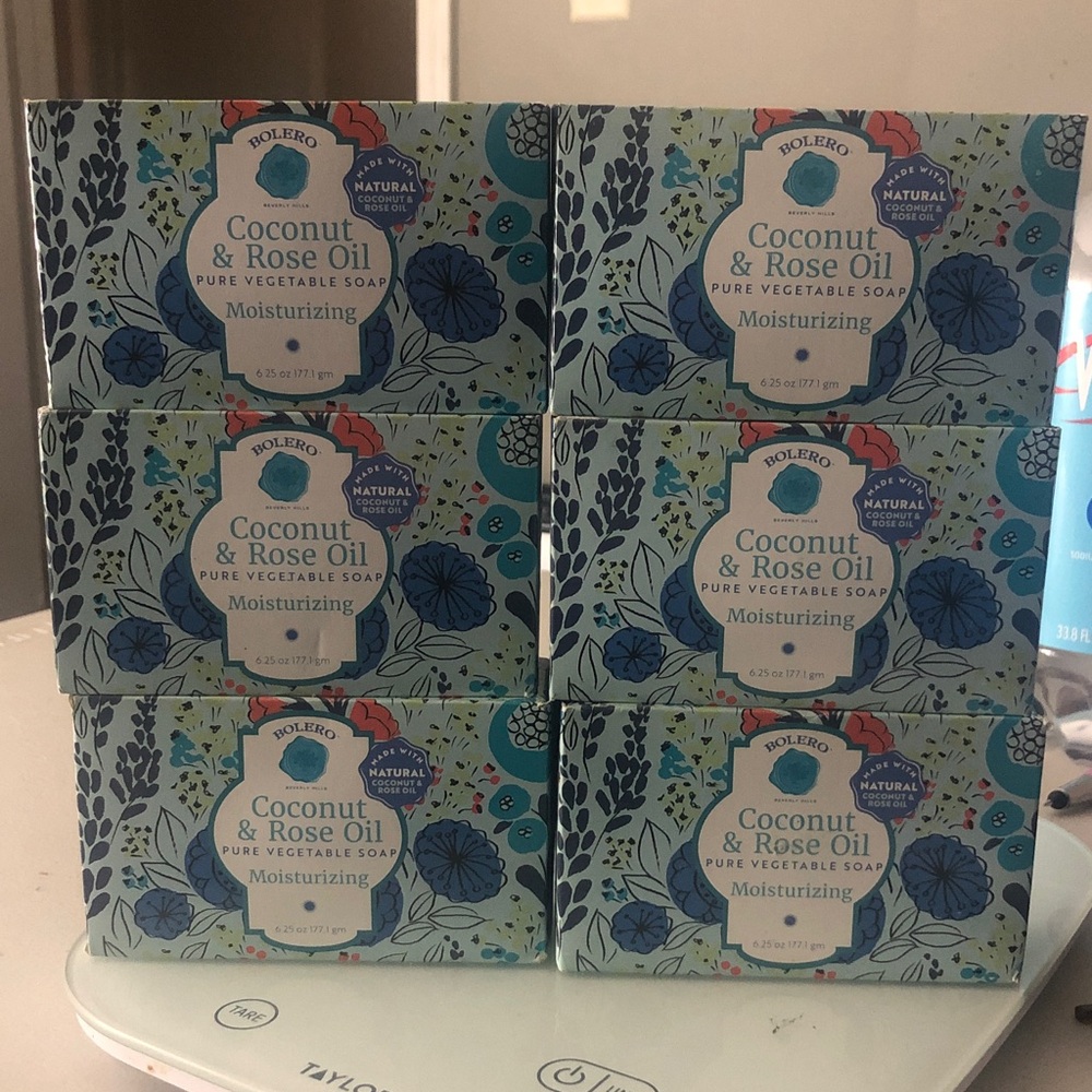 Lot of 6 Coconut 🥥 and Rose.Bar Soap